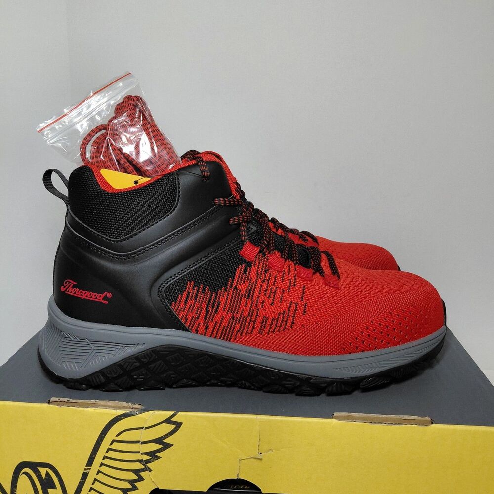 Thorogood AST Mid Work Shoes  Comp Toe Red 1763 Men's Shoes Size 11.5M